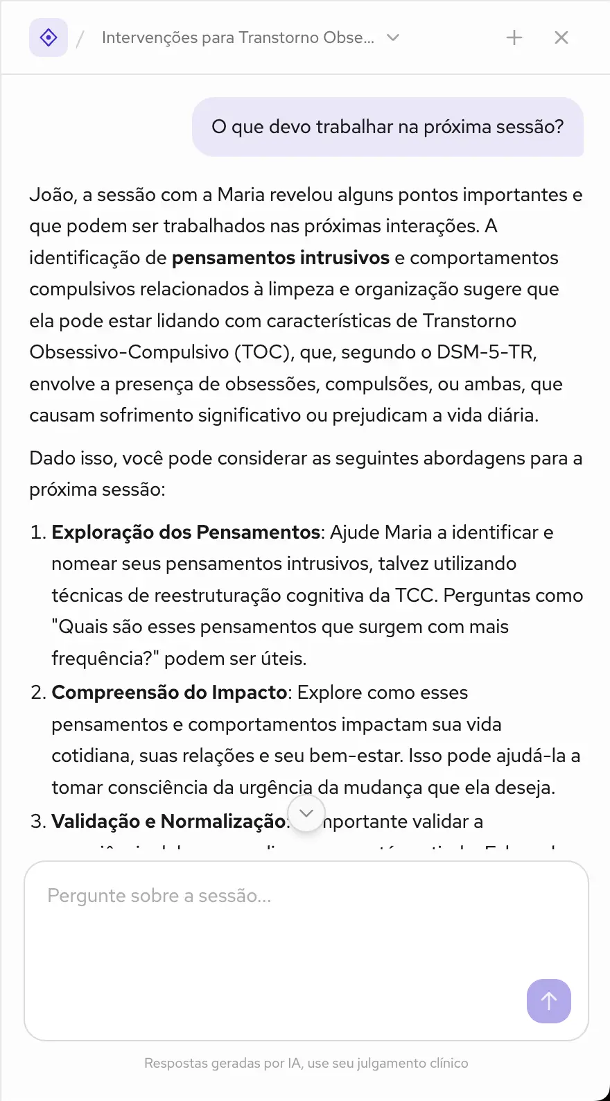 Assistente clínico com IA