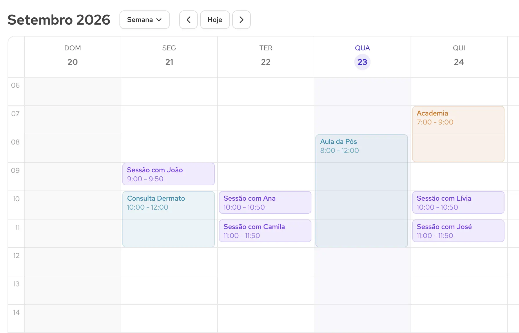 Agenda integrada